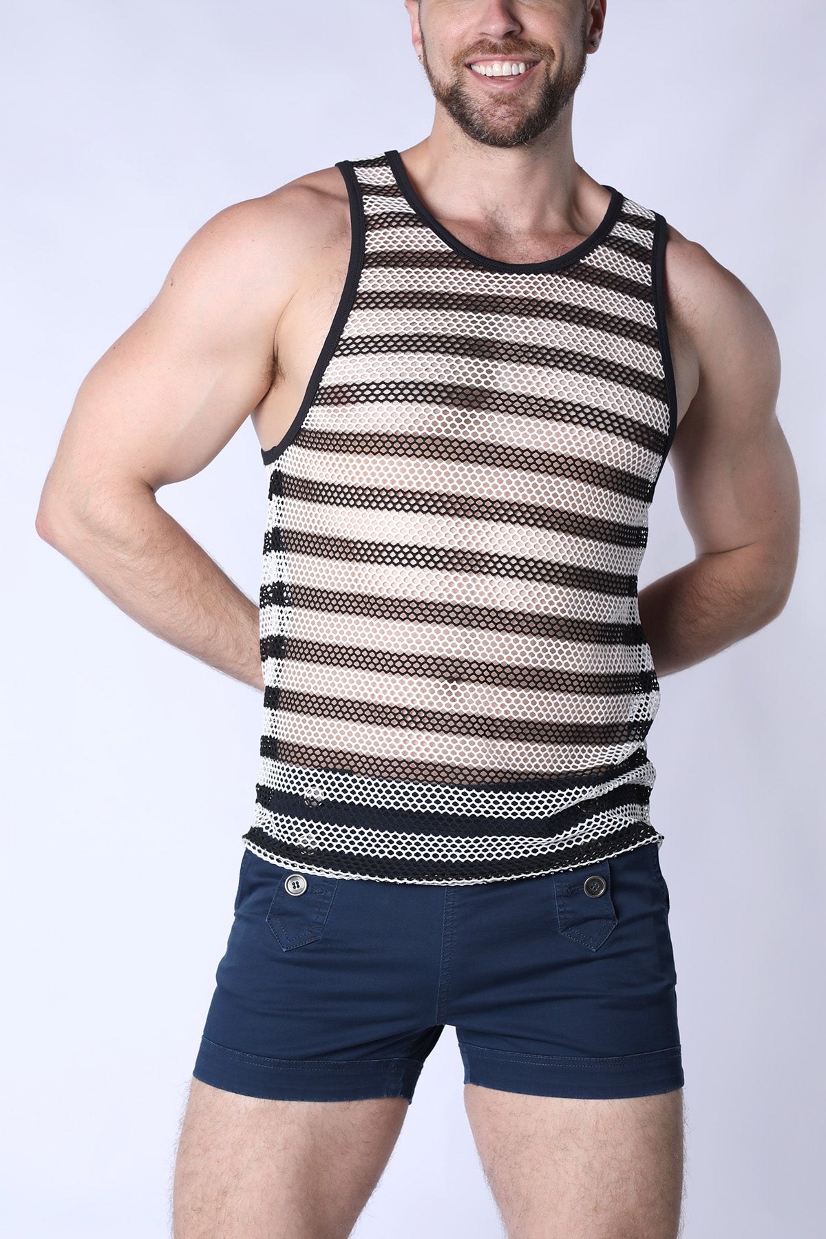 Timoteo Tank Top – Mariner Mesh – White