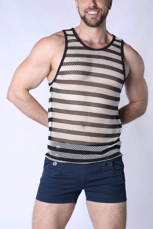 Timoteo Tank Top – Mariner Mesh – White