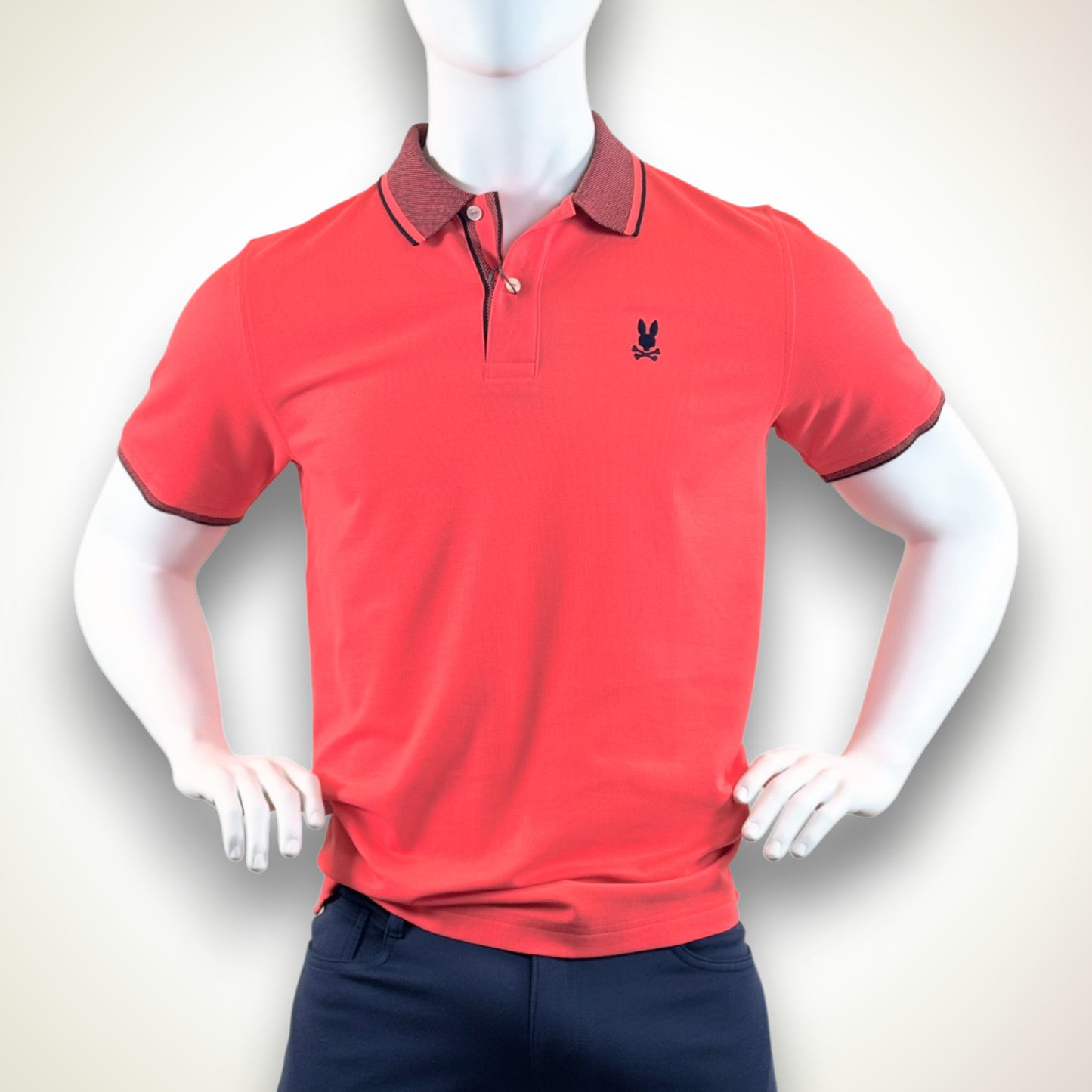 Psycho Bunny Oxford Polo – Evandale – Hot Coral